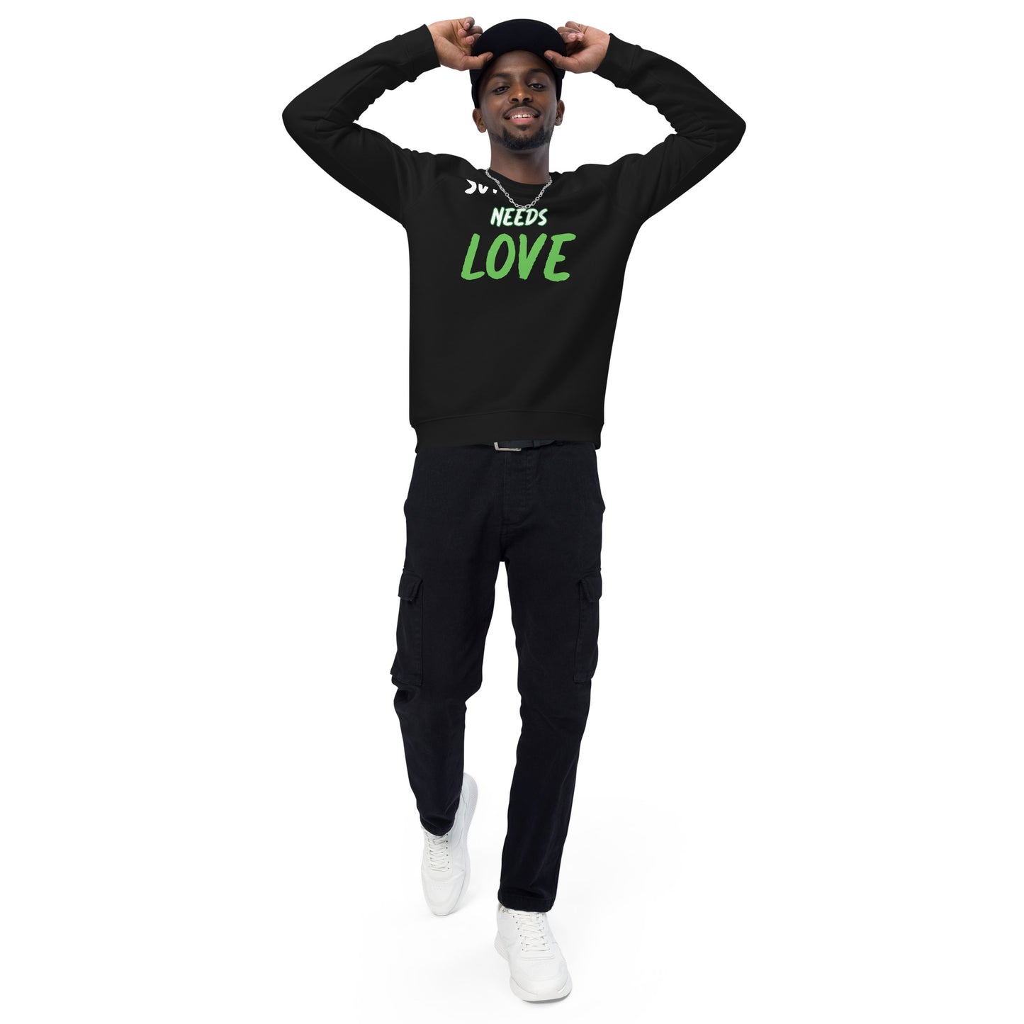 "Survival Needs Love" Kidney Disease Awareness Black Sweatshirt